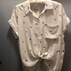 Rails summer print blouse